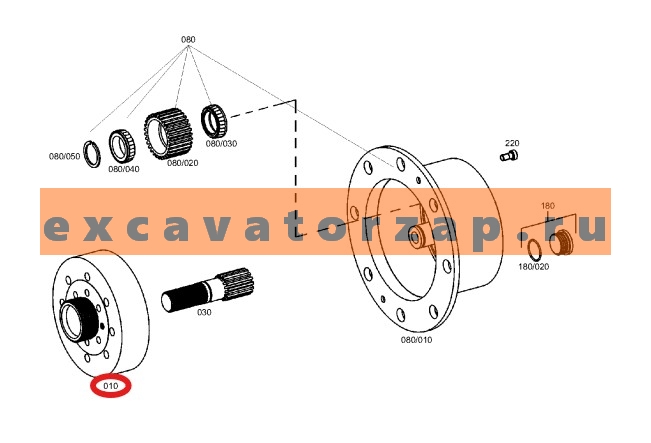 Запчасти для CAT 428/432/434/444