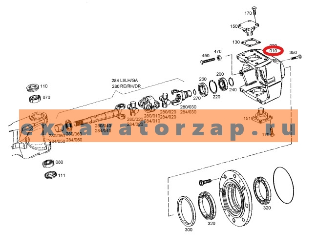 Запчасти для CAT 428/432/434/444