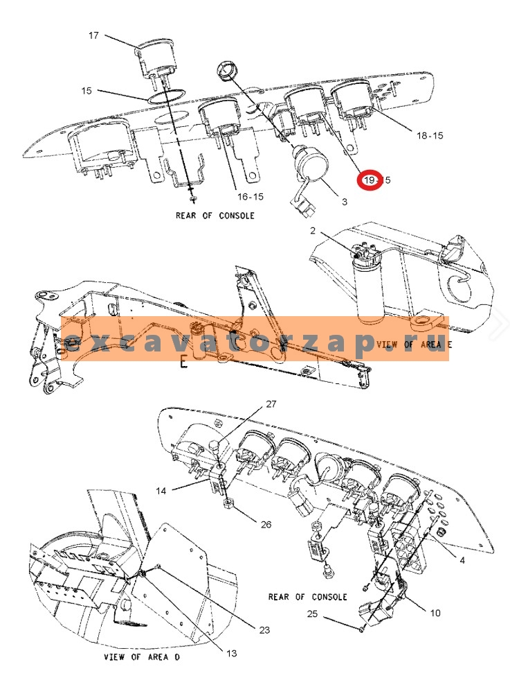 Запчасти для CAT 428/432/434/444