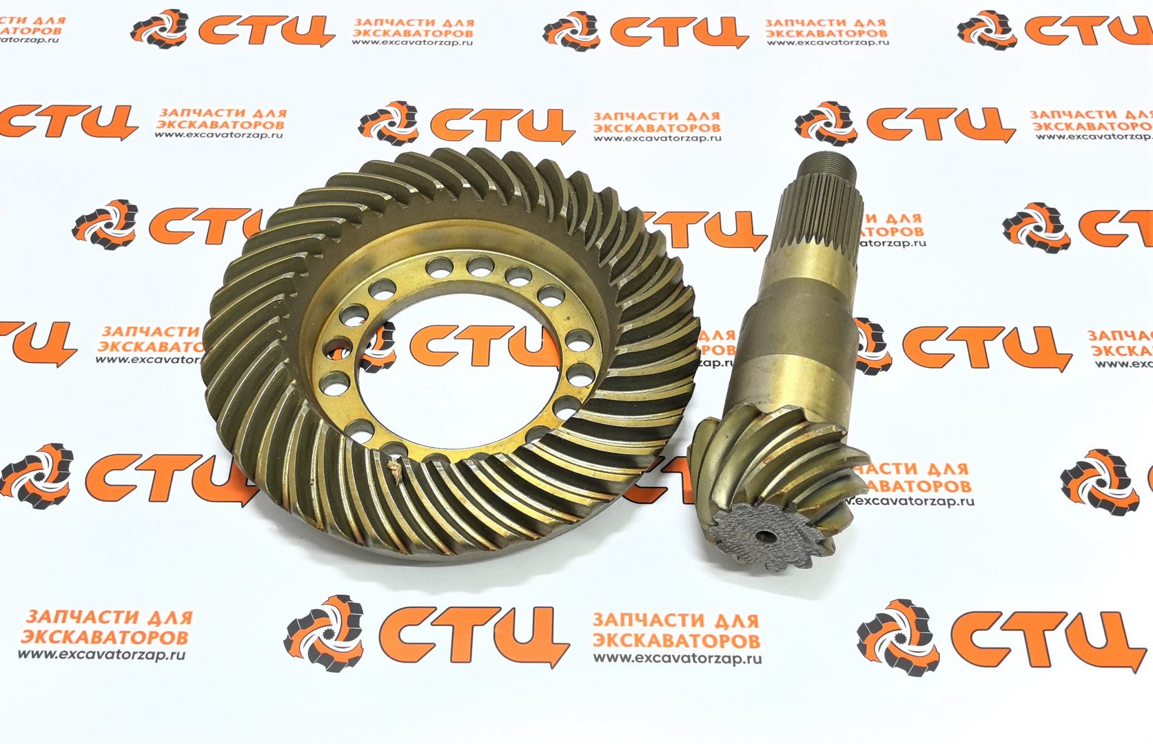 Главная пара ZGAQ-04457 + ZGAQ-04458 (АНАЛОГ) переднего, заднего мостов экскаватора HYUNDAI R170W7, R170W7A, R170W9S, R180W9S