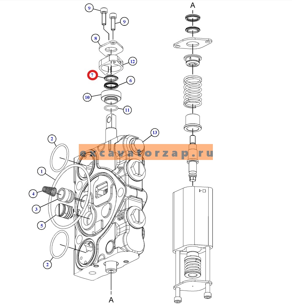 Запчасти для CAT 428/432/434/444