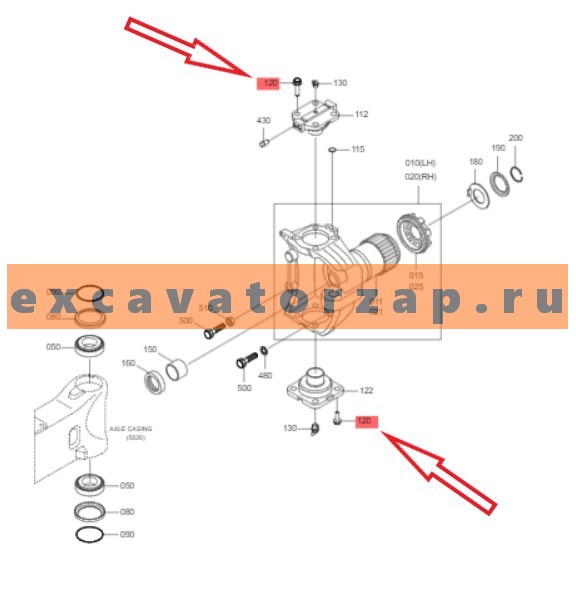 Болт шкворня 0636.031.186, 0636031186, 0636-031-186 экскаватора Doosan